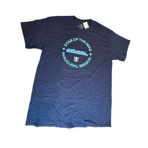 NWT Royal Caribbean Star of the Seas Inaugural Season T Shirt Navy Blue Size L